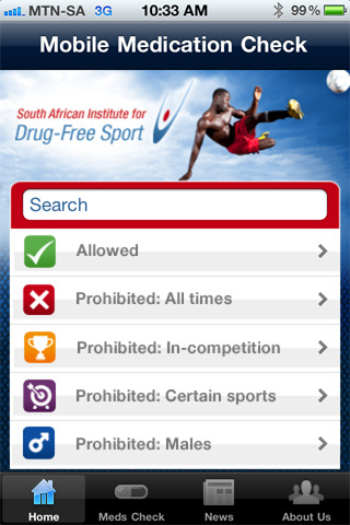 SA Drug-Free Sport iPhone app